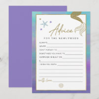 Tarjeta de juego SIREN Mermaid recién casada y des