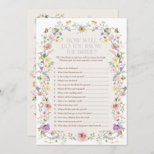 Tarjeta de juego Spring Wildflower Meadow Bridal S