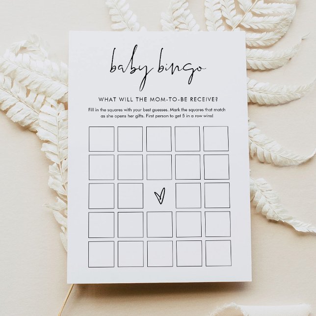 Tarjeta de juego STELLA Minimalista Baby Shower Bi (Subido por el creador)