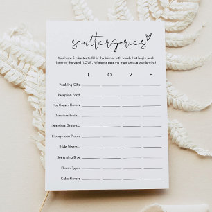 Tarjeta de juego STELLA Scattergories Brigories Sh