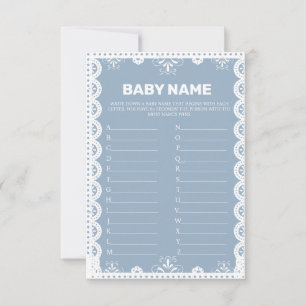 Tarjeta de juego Sugerencias para el nombre del be