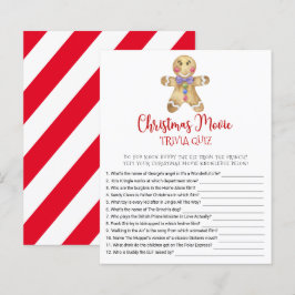 Tarjeta de juego TRIVIA QUIZ para Navidades Ginger
