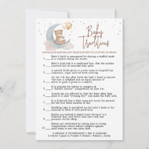 Tarjeta de juego True o False en la Luna de Baby S