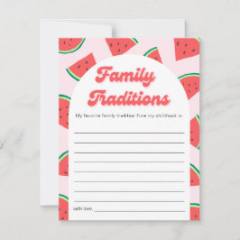 Tarjeta de juego Watermelon Baby Shower Family Tra