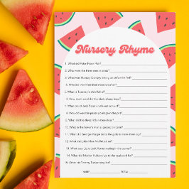 Tarjeta de juego Watermelon Baby Shower Nursery Rh
