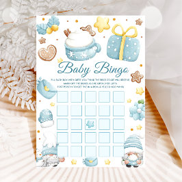 Tarjeta de juegos de bingo de Baby Shower de Gnomo