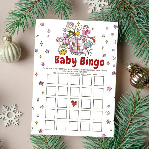 Tarjeta de juegos de bingo de baby shower de Navid