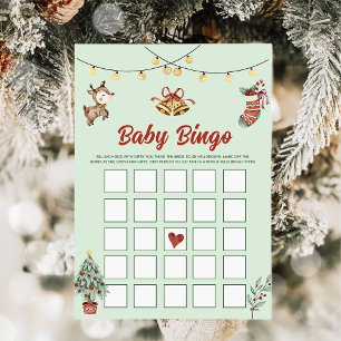 Tarjeta de juegos de bingo para bebé en la fiesta 