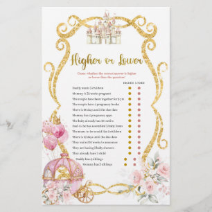 Tarjeta de juegos superior o inferior para princes