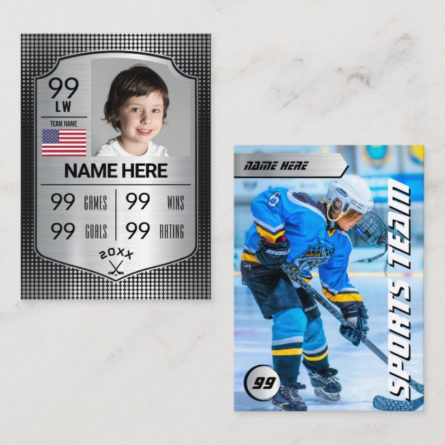 Tarjeta de jugador de hockey sobre césped Pro Shie (Anverso / Reverso)