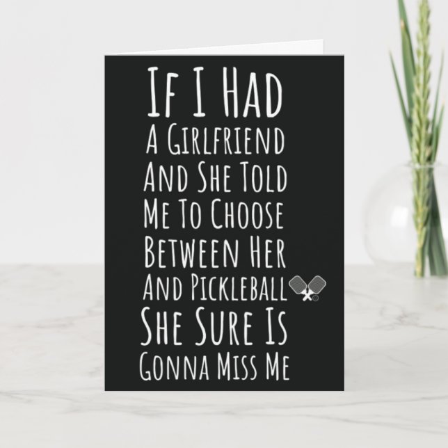 Tarjeta de jugador de pickleball soltero Divertido (Anverso)