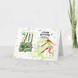 Tarjeta de jugador de tenis con 70 años de tenis