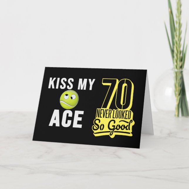 Tarjeta de jugador de tenis con 70 años de tenis (Anverso)