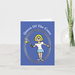 Tarjeta de jugadora de tenis para la Reina de la C