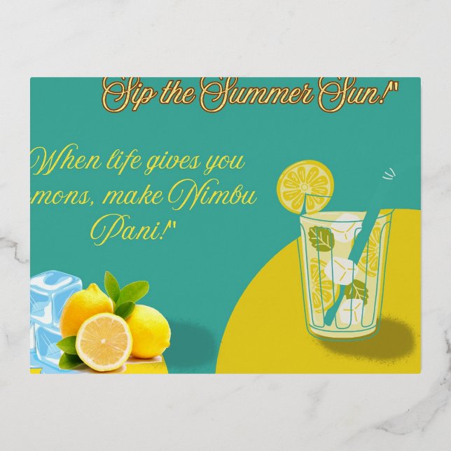 Tarjeta de jugo de limón  (Reverso)