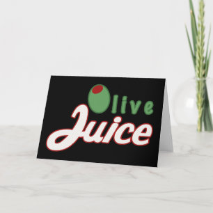 Tarjeta de jugo de oliva