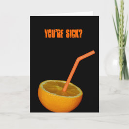 Tarjeta de jugo Naranja para recuperarse pronto