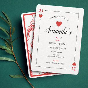 Tarjeta de Juicio de Corazones Invitación a Cumple