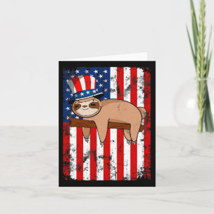 Tarjeta De Julio Cute Sloth Independencia De La Bandera Es