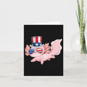 Tarjeta De Julio, El Cute Axolotl Día De La Independencia