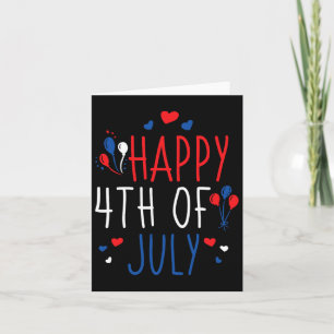 Tarjeta De Julio Feliz 4 De Julio Bandera Estadounidense