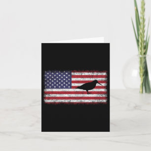 Tarjeta De julio Patriótico Americano Chocha Amante De Ave