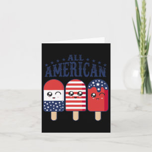 Tarjeta De Julio Popsicle Bandera Estadounidense Patriótic