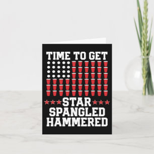 Tarjeta De Julio T Shirt Gift Beer Pong American Flag Bebe