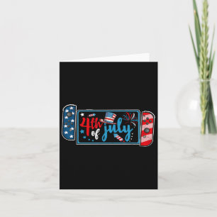 Tarjeta De Julio Videojuego Jugador Estadounidense Niños H