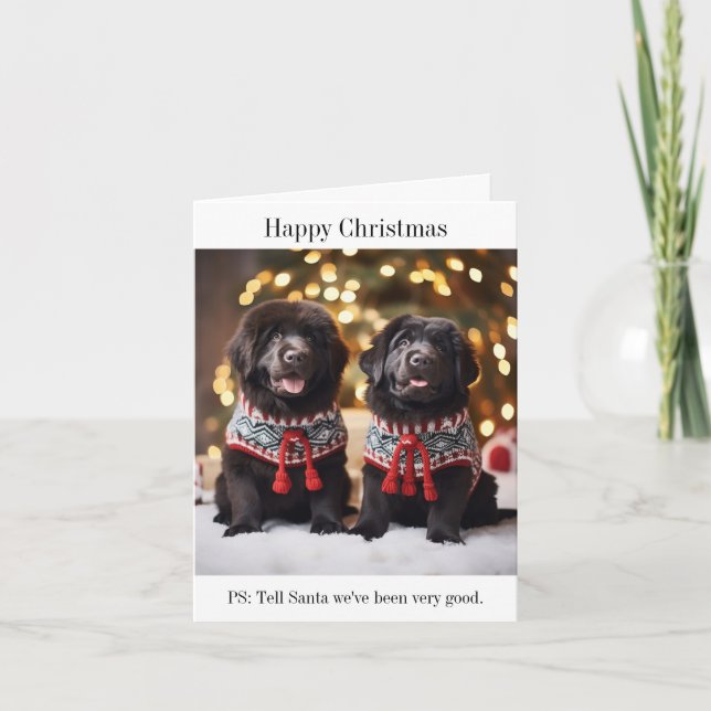 Tarjeta de jumpers para Navidades de Cachorros de  (Anverso)