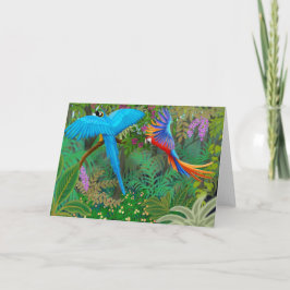 Tarjeta de jungla de Macaw