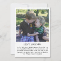 Tarjeta de Keepsake hito: hermanos mejores amigos