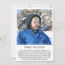 Tarjeta de Keepsake hito: las primeras vacaciones