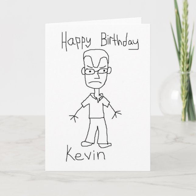 Tarjeta de Kevin del feliz cumpleaños (Anverso)