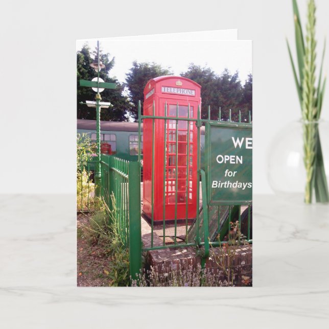 Tarjeta de Kiosk del Teléfono Rojo Británico de Cu (Anverso)