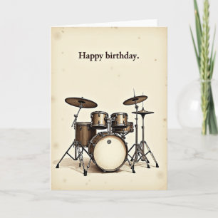 Tarjeta de Kit de Batería de Cumpleaños Ritmo