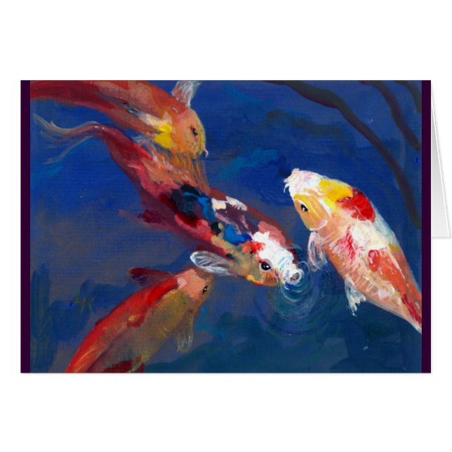 Tarjeta de Koi (Anverso (Horizontal))