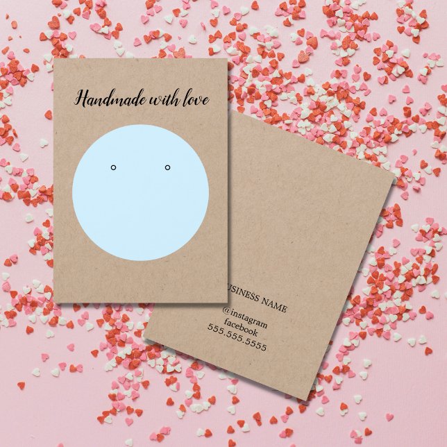 Tarjeta de Kraft Elegante Minimal con bordes azule (Subido por el creador)