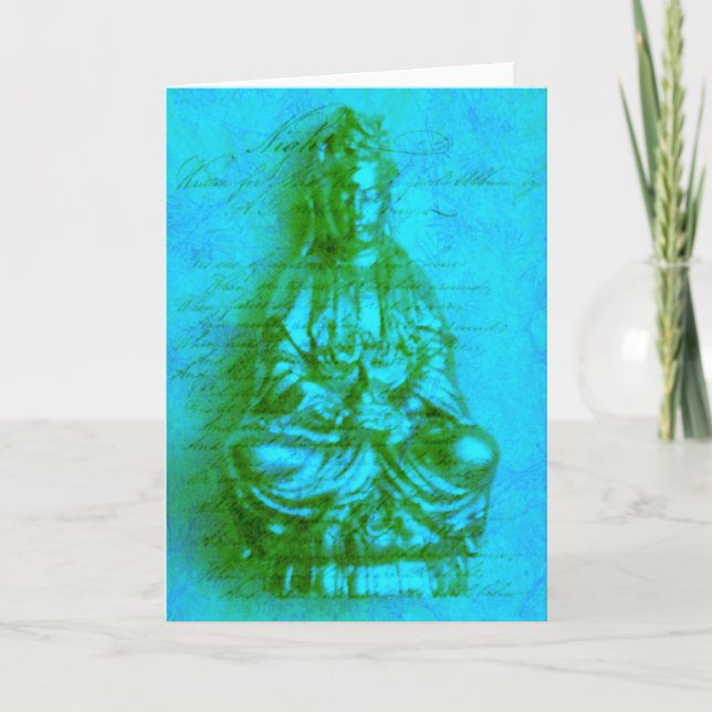 Tarjeta de Kwan Yin del jade (Anverso)