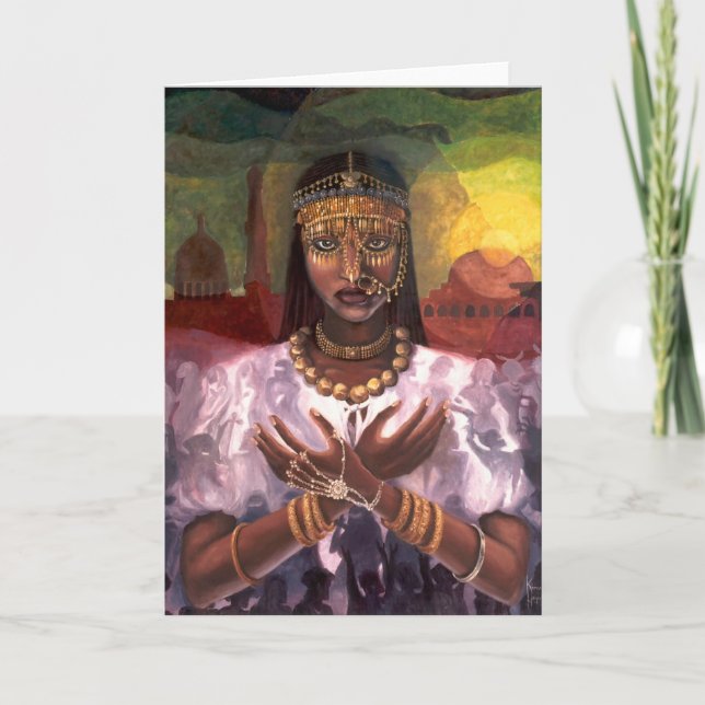 Tarjeta de Kwanzaa de la "majestad africana" (Anverso)