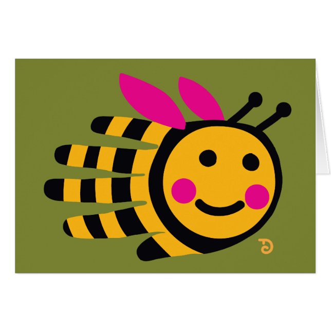 Tarjeta de la abeja (Anverso (Horizontal))