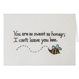 Tarjeta de la abeja de la miel