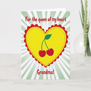 Tarjeta de la abuela amarilla conmovedora