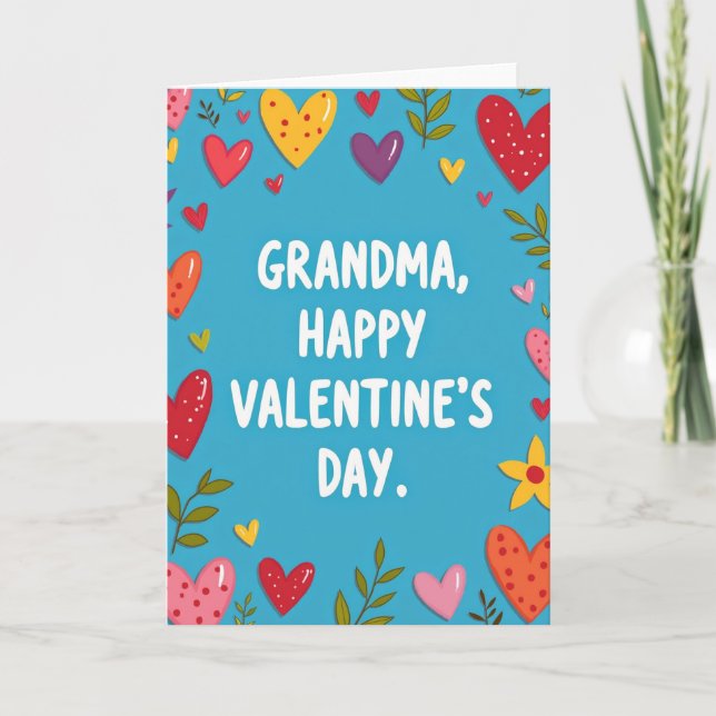 Tarjeta de la abuela con garabato sentido (Anverso)