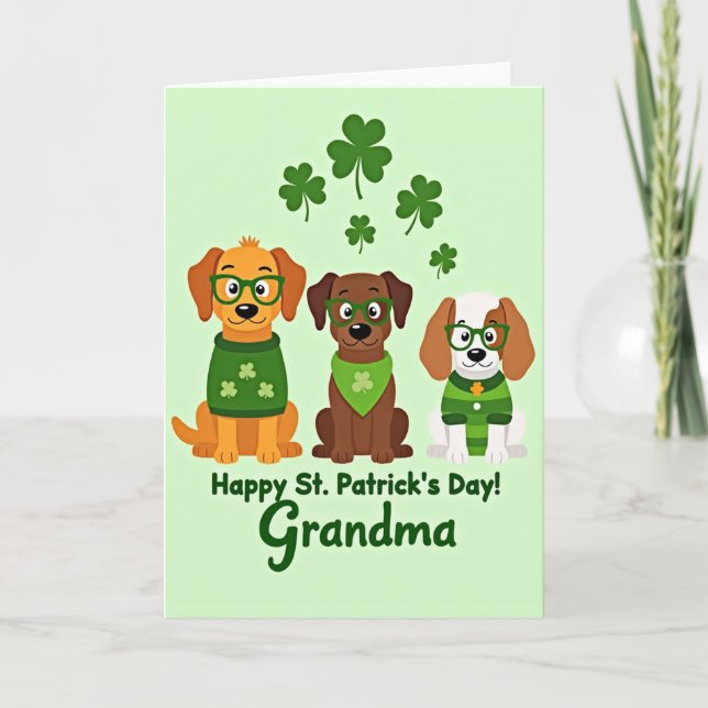 Tarjeta de la Abuela para el Día de San Patricio d (Anverso)