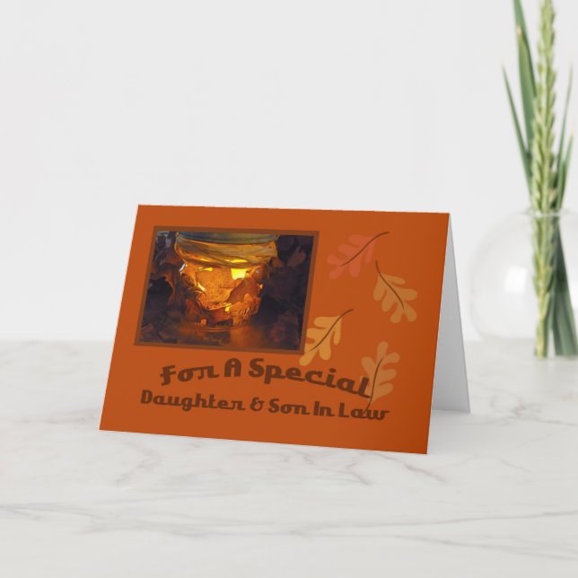 Tarjeta de la acción de gracias de la hija y del (Anverso)