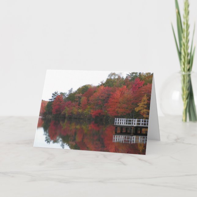 Tarjeta de la acción de gracias del otoño (Anverso)