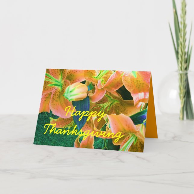 Tarjeta de la "acción de gracias feliz" (Anverso)