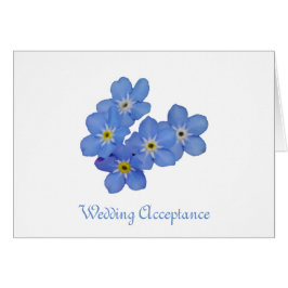 Tarjeta de la aceptación de la boda de la