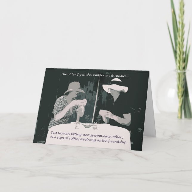 Tarjeta de la amistad/de cumpleaños para la mujer (Anverso)